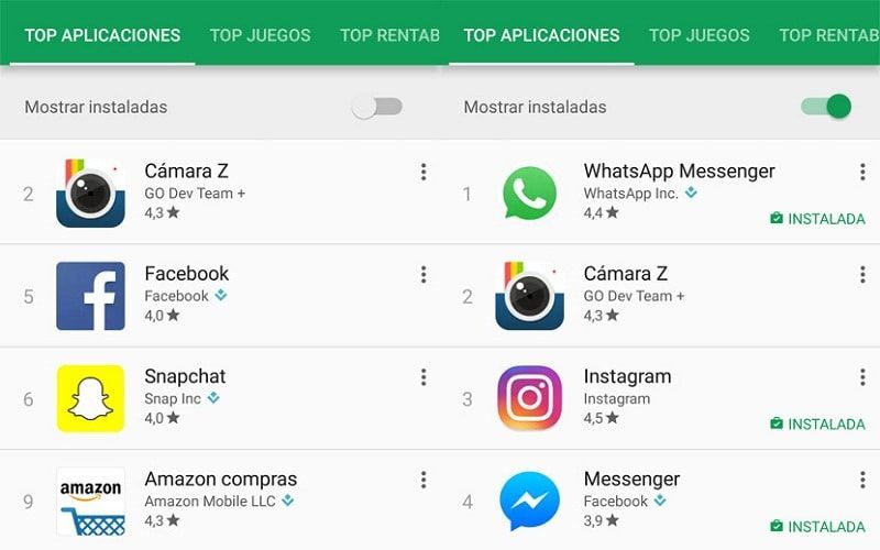 Actualización de Google Play Store